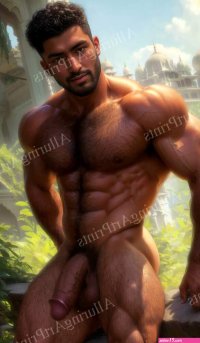 Nude Male Model Muscular Digital Art AI Fantasy