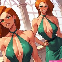 Porn comic Kim Possible. Dress. AI Generated. Sex comic beauty Kim was