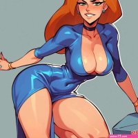 Porn comic Kim Possible. Dress. AI Generated. Sex comic beauty Kim was