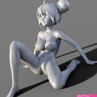OBJ Cute Anime Girl Nude 3D-Cults