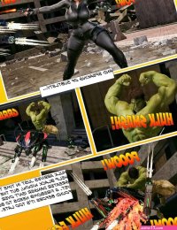 Porn comic Black Widow. Chapter 1. The Avengers. MegaParodies. Sex comic Hulk saved the