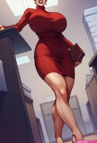 Bimbo Boss Anal Stretching. AI Generated.