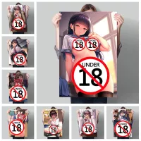 Hentai Anime Sexy School Girl Poster Manga Wall Art Canvas Painting Custom Living Room Bedroom Home Decoration Erotic Picture