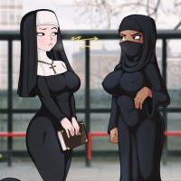 Mohammad Fucked A Loli And Mary Was A Loli When God Impregnated Her So Whats Wrong With Lesbian Sex Between A Nun And A Hijab?
