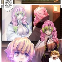 Porn comic ArtofLariz Mitsuri Swapped. Demon Slayer Sex comic hot busty beauties