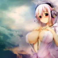 Anime Sexy Girl Breasts Headphones Poster