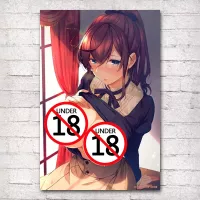 Anime Sexy Big Boobs Girl Canvas Painting Manga Poster Loli Wall Art Pictures for Living Room Bedroom Playroom Modern Home Decor