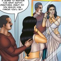 Porn comic Savita Bhabhi. Going Bollywood. Chapter 129. Kirtu. Sex comic beauty with her