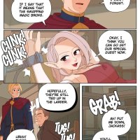 Porn comic Elf and Criminal Body Swap. ImpUnderneath Sex comic guy tied up