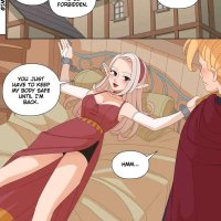 Porn comic Elf and Criminal Body Swap. ImpUnderneath Sex comic guy tied up