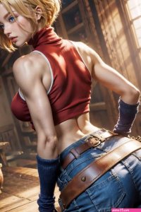 AI generated king of fightersfatal fury blue mary doujin pictures by ai controller about 1girl cleavage