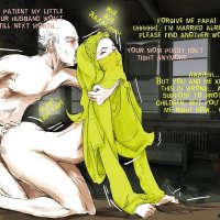 Muslim hijab anime cartoon