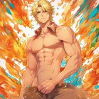 Oiled up blonde man nearly naked by Poodled123456 on DeviantArt