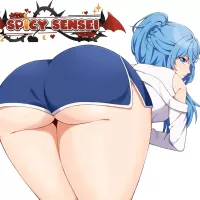 Anime Waifu Booty Blue Hair Sticker