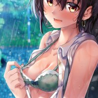 ryouma galley dokyuu hentai hxeros bra nipple slip open shirt see through seifuku undressing wet clothes