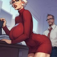 Porn comic Bimbo Boss Anal Stretching. AI Generated Sex comic blonde milf was