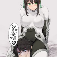 fujimaru ritsuka and qin liangyu fate and 1 more drawn by hews
