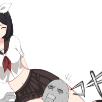 high school girl headscissor original character Commission Request