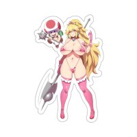 Video Game Stickers Lewd Anime Ecchi Henati 4 Sizes White