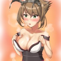 Wallpaper : ilustrasi gadis anime rambut pendek payudara besar gambar kartun Kantai Koleksi rambut hitam pembelahan mulut tanpa bra buka baju Mutsu KanColle membuka baju dada mangaka 1272x1599