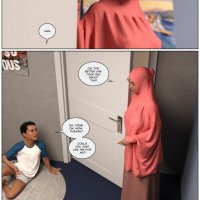 Porn comic 10 AM. Chapter 1. LoseKorntrol Hijab 3DX. Sex comic busty brunette MILF