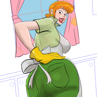 Dexters Mom showing her ass by SirTakimoto on Newgrounds