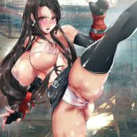 Anime girl with huge boobs and juicy pussy