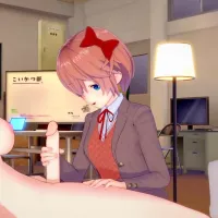 Futa Yuri x MonikaDDLC 3 DIMENSIONAL ANIME PORN