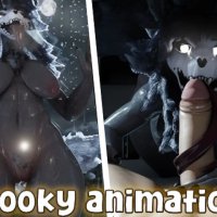 Werewolf comes to eat my cock with her huge tongue she impregnates me Furry animation