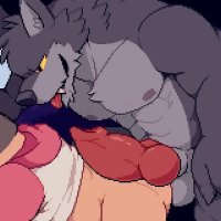 pixelated werewolf fuck