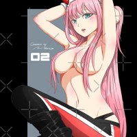 Copy of Zero Two Sexy Boobs Lewd Anime Girl Greeting Card for Sale by Gloemwenzone