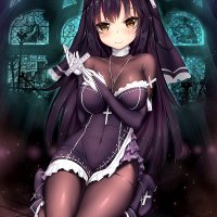 Dk. Senie artwork anime girls nuns nuns habit pantyhose cross HD phone wallpaper