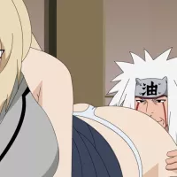 Busty Tsunade from Naruto anime gets a big dick!
