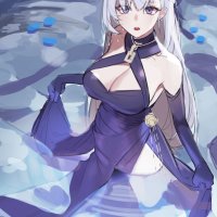 orn azur lane belfast azur lane cleavage dress no bra skirt lift wet