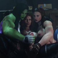 She-Hulk Widow and Carter by Amazonium3D