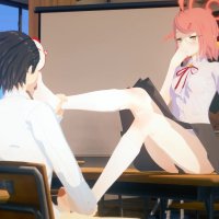 Anime femdom foot licking