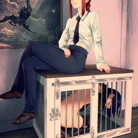 chainsaw man pet play selene pokemon femdom bdsm