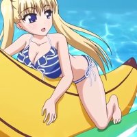 Anime neuken op het strand