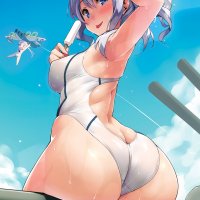 Wallpaper : big boobs silver hair one piece swimsuit Akitsushima KanColle ass bikini Kantai Collection Kashima KanColle 1408x1982
