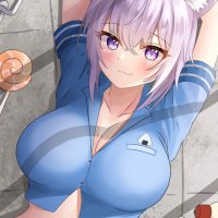 onabe no shime hololive hololive gamers nekomata okayu animal ears bondage cleavage nekomimi