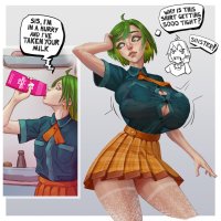 Onikaiii on X: Succubus milk accident anime girl oppai breastexpansion growingboobs ocart