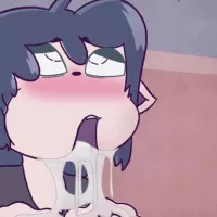Animated porn-cartoon with purple-haired Voodoo-doll