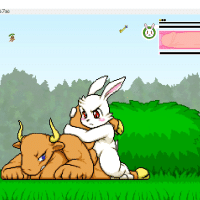 be kon box naughty rabbit animated 1boy 1girl blush bouncing breasts breasts cow female orgasm furry hetero leg lift lying nude on side orgasm rape sex size difference sweat vaginal