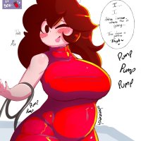 girlfriend friday night funkin gardegu belly inflation big breasts body expansion