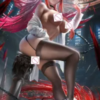 Game Chainsaw Man Makima OL Dress Big Boobs Hentai Anime Sexy Lady Canvas Print HD Posters Living Room Bedroom Handing Picture