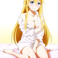 yamanaka masahiro gamers! tendou karen breast hold cleavage no bra open shirt