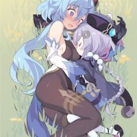small breasts open mouth vision genshin impact thighhighs breast sucking