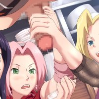 Sakura x Hinata x Ino Milking Naruto Femdom