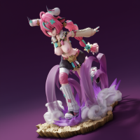 Futa Varesa from Genshin Impact STL File for 3D printingCults
