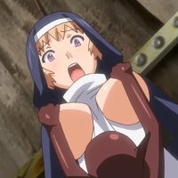 Plundering goblins take the virginity of tied up nuns